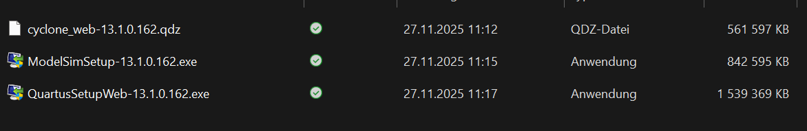 Alle 3 Dateien in einem Ordner